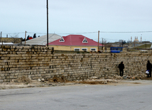 Baku's Nardaran township being landscaped. Azerbaijan, 25 Jan. 2016